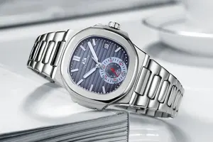 <span class=keywords><strong>Orologio</strong></span> da <span class=keywords><strong>Uomo</strong></span> di Lusso Paulareis Automatico a Carica Automatica Meccanico Luminoso in Acciaio Inossidabile con Quadrante Blu Grigio Caffè Nero <span class=keywords><strong>Bianco</strong></span> - Product Image 3