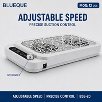 Colector de Polvo de Uñas Eléctrico 858-20, Velocidad Ajustable, Cubierta Superior Magnética, Filtro Reemplazable, Fácil Limpieza, Control Preciso de Succión