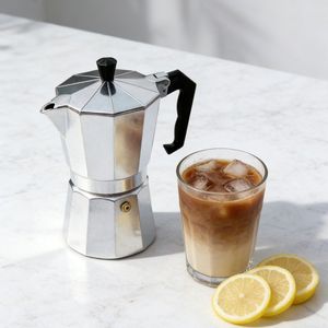 Cafetière <span class=keywords><strong>Moka</strong></span> octogonale en aluminium italienne, livraison directe du fabricant, design classique en céramique - Product Image 1
