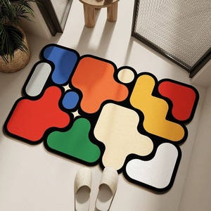 Diatomaceous Earth Bath Mat Puzzle Shape Non Slip Home Use Quick Dry Kitchen Bathroom Entrance Door Mat - Product Image 1