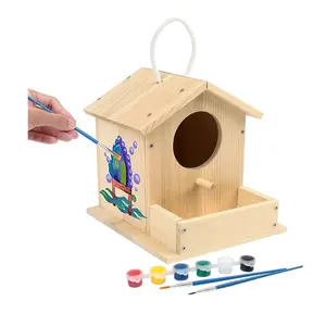 Набор деревянных скворечников JUNJI DIY для рисования декоративно-прикладного искусства для детей для мелких животных и домашних животных