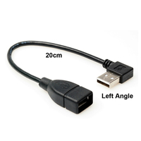 0,2 m USB 2.0 Rechts Links oben Abwärts winkel 90-Grad-Verlängerungskabel Stecker-Buchse-Adapter kabel USB-Kabel