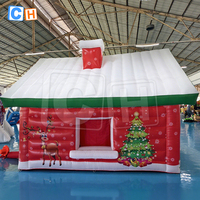 Maison de Noël du Père Noël gonflable Grotte du Père Noël gonflable pour la décoration d'événements de vacances