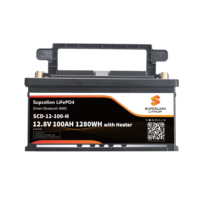 Batterie LiFePO4 Personnalisée à Cycles Profonds 12V avec Bluetooth, Système de Stockage Solaire Lithium-Ion, Disponible en 50Ah, 100Ah, 200Ah, 300Ah