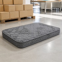 Matelas pour animaux de compagnie gris matelassé avec housse lavable et base antidérapante pour commandes en gros
