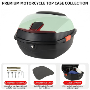 Özel 35L PP/ABS Motosiklet Arka Kutu Saklama Çantası Evrensel Scooter Bagajı-Yedek Parça/Tamir - Product Image 1
