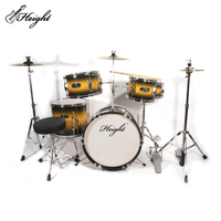 Kit de batterie pour enfants 5 pièces en bois, idéal pour débutants, avec tabouret et cymbales, personnalisable OEM pour l'éducation - Fournisseur direct usine