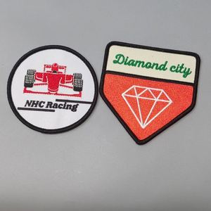 China Factory Custom Clothing Woven Fabric Eco-Friendly Iron-on Embroidered Patches Lace Logo Embroidered Patches Hat <b>Badges</b> - Product Image 3
