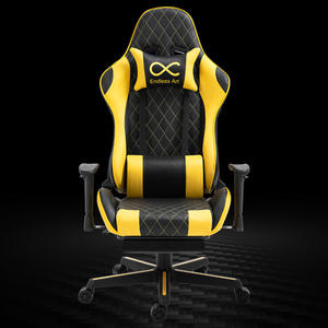 Chaise de jeu E-Sports Design moderne et simple Cuir inclinable Réglable Base à cinq étoiles Roulettes Mousse haute élasticité Utilisation à domicile - Product Image 5