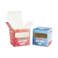 Boîte en carton pliable personnalisée écologique avec fenêtres, impression de film brillant, emballage en carton