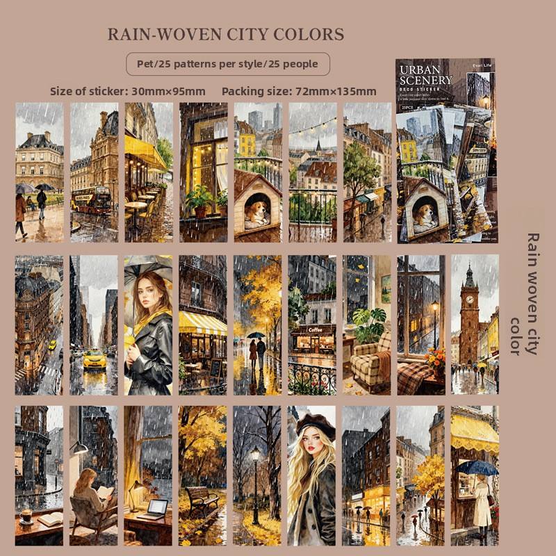 C La pluie tisse la teinte de la ville