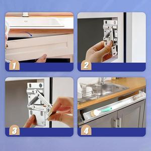 1 paio di 45 gradi di inclinazione morbida chiusura ribaltabile vassoio cerniere multiuso accessori per mobili per cucina soggiorno armadi casa - Product Image 2
