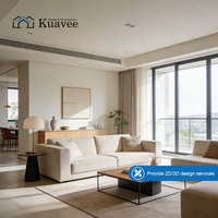 KUAVEE, Renovación de Salas de Estar, Diseño de Hogar Estilo Crema, Proveedor de Materiales de Decoración Integral, Servicio de Soluciones de Diseño 2D/3D