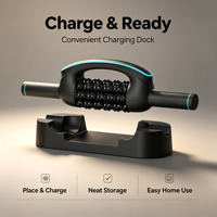 Rouleau de massage électrique portatif pour tissus profonds et drainage lymphatique, masseur rechargeable à 6 vitesses pour le dos, les bras, les jambes et les mollets