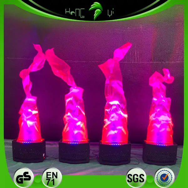 Stage light decoration inflatable flame air dancer flame sky tube
