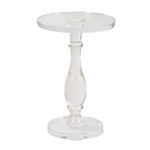 TW AF-125 Acrylic <b>Folding</b> Coffee <b>Table</b> Clear Top Stainless Base <b>Modern</b> Design Customizable Multi-Purpose Living Room Furniture - Product Image 1