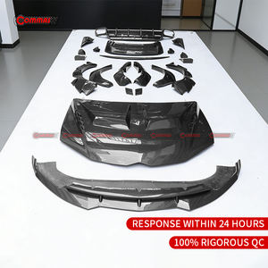 Kit de carrocería ancha estilo 1016 de fibra de carbono seca para Lamborghini URUS S: alerón delantero, alerón trasero, faldones laterales y capó - Product Image 5