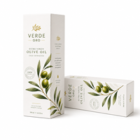 Boîte en carton blanc imprimée sur mesure de qualité supérieure pour l'emballage de bouteilles d'huile d'olive, destinée aux détaillants d'aliments gastronomiques