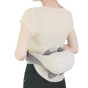 New Kneading Shawl Neck Massager White And Gray USB <b>Rechargeable</b> <b>Lithium</b> <b>Battery</b> Handheld Remote Control For Home Use - Product Image 1