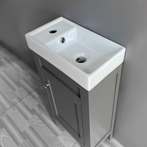 Mobilia tradizionale del <span class=keywords><strong>bagno</strong></span> 400mm grigio del <span class=keywords><strong>lavabo</strong></span> del guardaroba indipendente - Product Image 6