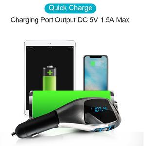 X5 <span class=keywords><strong>Wireless</strong></span> BT <span class=keywords><strong>Car</strong></span> <span class=keywords><strong>Kit</strong></span> Transmisor FM con puerto de tarjeta SD Amplificador Cargador manos libres estéreo Material de PC - Product Image 5