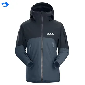 Jaqueta corta-vento personalizada com capuz para homens, jaqueta impermeável leve e macia para uso ao ar livre