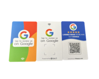 Placa NFC Personalizada con Logotipo para Reseñas de Google, Etiqueta Acrílica para Mesa, Código QR, Etiquetas NFC para Menú, Adhesivo 3M
