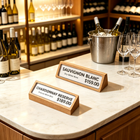 Support de porte-étiquettes inclinable en hêtre naturel peint de haute qualité pour hôtels et restaurants (vente en gros)