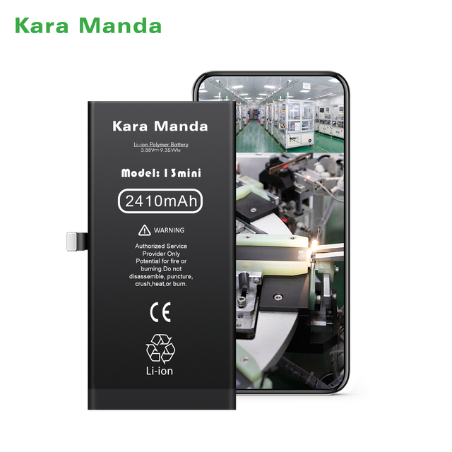 Kara Manda High Quality Phone Battery 2410mAh Capacity Replacement Battery for iPhone 13 Mini iPhone Battery