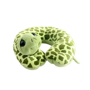 Oreiller de cou de tortue de dessin animé cadeau d'animal en peluche pour des enfants