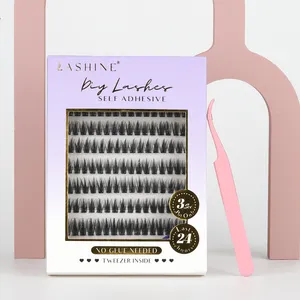 SP EYELASH No Glue Needed Self Adhesive Pre-Bond Technology Press-On Cluster Lashes Natural 3D Diy Lashes Cluster