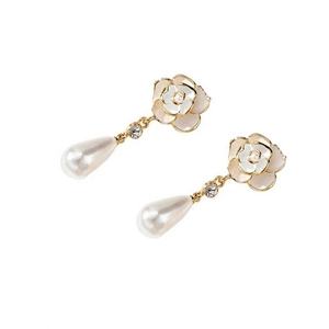 Pendientes Largos de Alta Gama para Mujer, con Diseño de Flores, Imitación de Perlas y Diamantes, Estilo Retro Europeo Americano, Lujo Ligero - Product Image 6