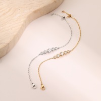 Ensemble de bracelets empilables en acier inoxydable plaqué or avec cœur et zircon cubique pour femme, bijoux de mode personnalisés Mylove, cadeau tendance