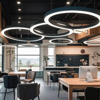 Lampe à latte décorative d'éclairage linéaire linkable d'intérieur moderne 50w suspendu en aluminium de bureau suspendu a mené des lumières linéaires