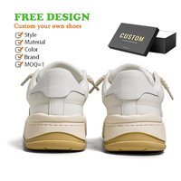 Chaussures en cuir blanc personnalisées pour hommes, chaussures décontractées à la mode, chaussures de skate, baskets pour hommes, chaussures de marche