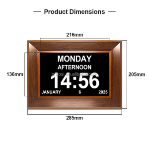 10.1 Inch Gỗ Đồng Hồ Analog Tự Động Mờ Thêm Thư Lớn Hà Lan Engilish Ngôn Ngữ Mất Trí Kỹ Thuật Số Lịch Ngày Đồng Hồ Cho Elderlys - Product Image 3