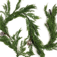 Tanaman Hias Gantung Buatan China Green Plant, Ranting Cedar, Rotan Buatan, Desain Baru, Daun Berry Palsu, Tanaman Gantung Artifisial