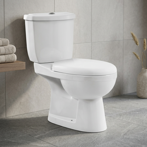 Aqua <b>Pan</b> Asian Two Piece WC Ceramic Square Water Closet Dual Flush Concealed <b>Cistern</b> Made in India - Product Image 3