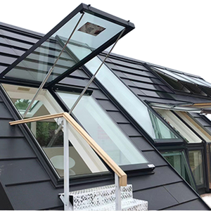 Puits de lumière électrique automatique en aluminium coulissant, puits de lumière en métal, couvre-toit pliant en verre, puits de lumière pour maison - Product Image 1