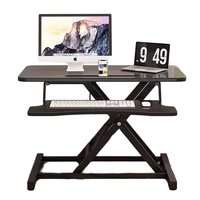 Comptoirs de bureau d'ordinateur réglable pneumatique moderne dessus de table surélevé panneau de table pliant debout pour ordinateur portable Style bois
