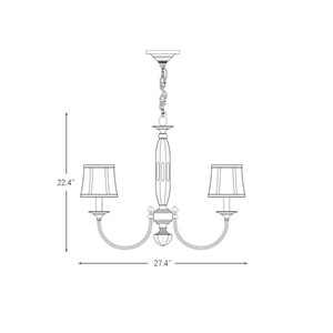 โคมไฟระย้าทองแดงสไตล์อเมริกันและยุโรปสำหรับห้องนั่งเล่น ห้องนอน ร้านอาหาร - โคมไฟแสงวอร์มไลท์ - Product Image 5