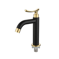 Robinet de lavabo moderne en acier inoxydable SUS304, monocommande eau froide, à poser sur le comptoir, pour projets de toilettes publiques