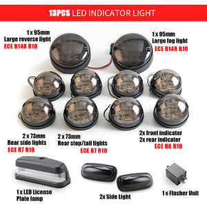 Kit de mise à niveau des feux indicateurs LED homologués E-Mark E24 R10 pour Land Rover Defender TD5 & Puma 1984+7" Phare + Clignotant complet - Product Image 4