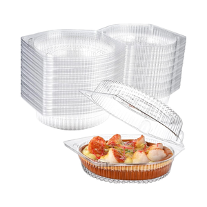 Dùng Một Lần Rõ Ràng Nhựa Pie Thủ Môn <span class=keywords><strong>Container</strong></span> Bản Lề Khóa Có Nắp Đậy 6 Inch Mang Thực Phẩm Tàu Sân Bay Cho Bánh Flan Trái Cây Rau - Product Image 2