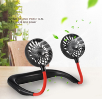 Ventilateur de cou portable USB de 3e génération avec aromathérapie intégrée, léger et rotatif à 360 degrés pour le sport, la maison, la voiture et le camping-car