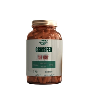 Capsules de cœur de bœuf nourri à l'herbe, 500 mg, avec curcuma, pour les athlètes, biologique, sans OGM, marque privée OEM - Product Image 1