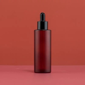 Hổ phách Glass dropper chai 30ml Tinh dầu container UV bảo vệ với cao su màu đen bóng đèn Pipette - Product Image 5