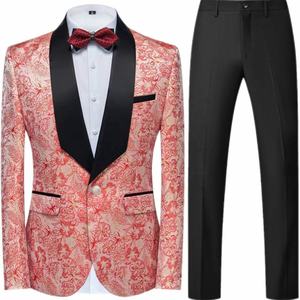 Setelan Jas Slim Fit <span class=keywords><strong>2</strong></span> Potong untuk Pesta Prom, Jas Satu Kancing, Blazer, Celana, Formal untuk Pernikahan, Makan Malam, Bisnis, Tuxedo - Product Image 3