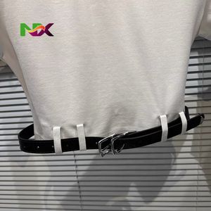 <span class=keywords><strong>Camiseta</strong></span> Corta Ecológica para Mujer con Tela de Malla, Cinturón de Pana y <span class=keywords><strong>Hombreras</strong></span> - Product Image 6