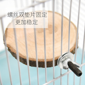แท่นกระโดดทรงกลม Crown Asia Applewood ของเล่นสัตว์เลี้ยงขนาดเล็ก ทนทาน สำหรับหนูแฮมสเตอร์ ชินชิล่า นกแก้ว กระรอก - Product Image 1
